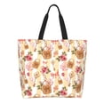 thumbnail image 1 of Cauagu Key Lock And Flowers Print Women Large Capacity Tote Bag - Casual Shoulder Bag Fashion Handbag Shopping Bag Daily Bag Hobo Bags for Travel Work and Shopping, 1 of 8