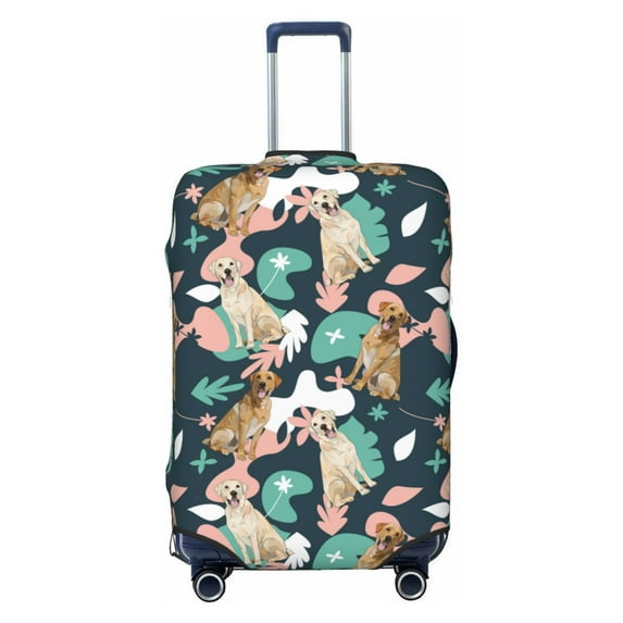 Cauagu Labrador Retriever Dog Print Travel Luggage Cover,Travel Dust-proof Suitcase Cover Softside Suitcase Protector for 18-32inch,Not Included Suitcase