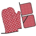 thumbnail image 1 of Cauagu Ladybugs And White Dots Print Oven Mitts and Pot Holders 4 pcs Set,Extra Thicken Long Kitchen Oven Glove Potholders BBQ Gloves-Oven Mitts and Pot Holders(11 Inch), 1 of 6