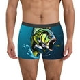 thumbnail image 1 of Cauagu Largemouth Bass Fish Print Boxer Briefs for Men,Comfortable Breathable Men's Underwear Moisture Wicking Underpants-XX-Large, 1 of 5