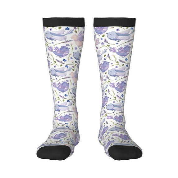 Cauagu Lavender Flowers Print Women's Men's Ankle Socks 1-pack Casual Athletic Socks for Unisex Adult Moisture-Wicking Socks for Daily Wear/Running/Sport