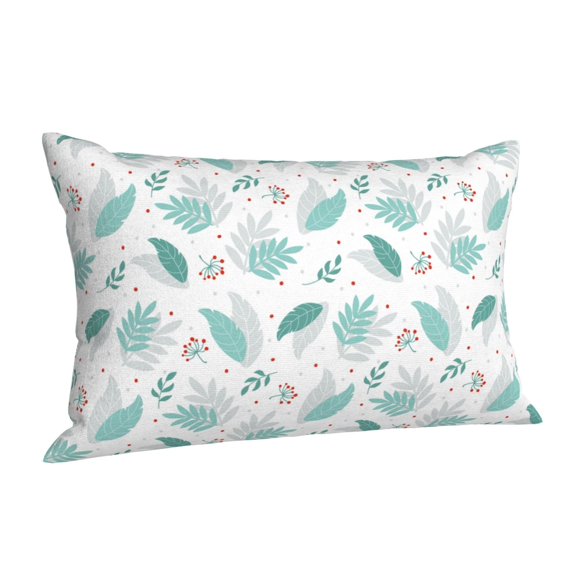 Cauagu Leaf Print Green Print Pillow Covers with Envelope Closure,1PC Pillow Cases Decorative Pillow Case for Bed & Couch, Pillows Not Included-14"x20"