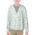 thumbnail image 1 of Cauagu Leaf Print Print Sun Protection Jacket for Teen,Full-Zipper Long Sleeve Sun Shirts with Pockets UV Hoodie Shirts Outdoor Athletic Jacket-XX-Large, 1 of 7