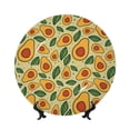 thumbnail image 1 of Cauagu Leaves Avocado Print Bone China Decorative Plate, Wall Mount Plate Holiday Decor Decorative Ceramic Plates with Stand Elegant Household Plates Decorative-6in, 1 of 6
