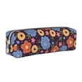 thumbnail image 1 of Cauagu Leaves Flower Print Leather Pencil Pen Case - Stationery Bag Portable Stationery Bag Big Capacity Pencil Pouch Cosmetic Organizer Bag for Men & Women, 1 of 7