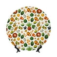 thumbnail image 1 of Cauagu Lemon Fruits Vegetables Print Bone China Decorative Plate, Wall Mount Plate Holiday Decor Decorative Ceramic Plates with Stand Elegant Household Plates Decorative-7in, 1 of 6