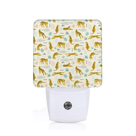 Cauagu Leopard Print Print LED Nightlight,0.5W Night Lights Plug into Wall 1 Pack with Dusk-to-Dawn Light Sensor Soft Glow Lamp for Bathroom Adult Hallway-UK