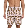 thumbnail image 1 of Cauagu Leopard Print Print Pajama Bottoms for Men Sleep Pajama Shorts Elastic Waistband Sleep Pajama Short Men's PJ Shorts -X-Large, 1 of 6