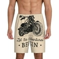 thumbnail image 1 of Cauagu Let The Adventure Begin Print Pajama Bottoms for Men Sleep Pajama Shorts Elastic Waistband Sleep Pajama Short Men's PJ Shorts -X-Large, 1 of 6