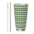 thumbnail image 1 of Cauagu Light Green Squares Pattern 20oz Tumbler,Stainless Steel Vacuum Insulated Tumbler with Lid Durable Insulated Coffee Mug Thermal Cup with Splash Proof Sliding Lid-Straw Two-piece Set, 1 of 8