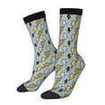 thumbnail image 1 of Cauagu Lightning Bolts Print Crew Socks for Women and Men,Adult Athletic Running Socks 1-Pair Sports Socks Work Gear Socks with Moisture Wicking, 1 of 6