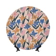 thumbnail image 1 of Cauagu Lilies Flowers Print Bone China Decorative Plate, Wall Mount Plate Holiday Decor Decorative Ceramic Plates with Stand Elegant Household Plates Decorative-6in, 1 of 6