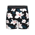 thumbnail image 1 of Cauagu Lilies Flowers Print Men's Boxer Briefs, Funny & Cute Underwear Elastic Waistband Briefs Ideal Gift for Men,1-Pack, 1 of 7