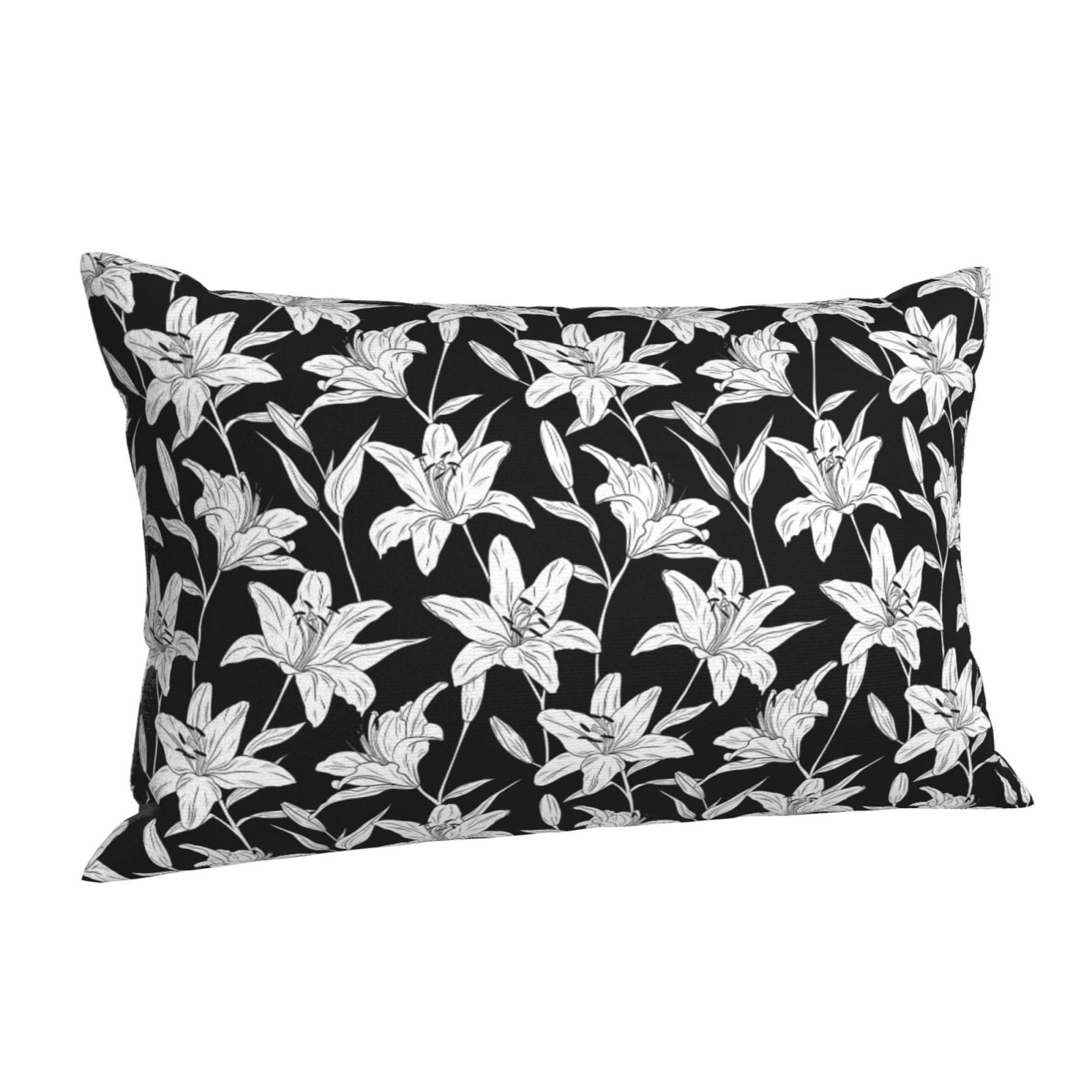Cauagu Lilies Flowers Print Pillow Covers with Envelope Closure,1PC