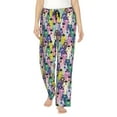 thumbnail image 1 of Cauagu Llamas Colorful Pajama Pants for Women Loose Fit Wide Leg Trouser Pants Casual Elastic Waist Drawstring Lounge Pants, 1 of 6