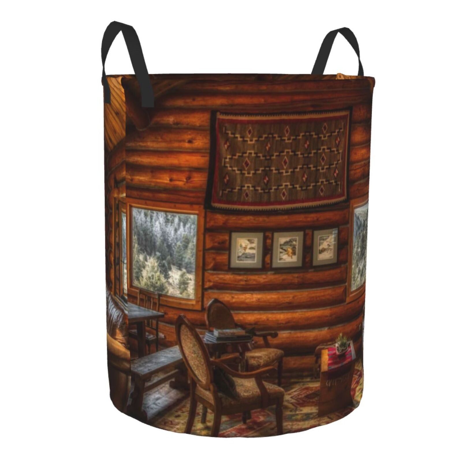 Cauagu Log Cabin Inside for Laundry Basket,Collapsible Organizer Basket