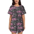 thumbnail image 1 of Cauagu Lovely Mom Ever for Women's Round Neck Pajama Set,Short-Sleeved Pajamas Soft Sleepwear Set Summer Pajamas Set Lounge Sets 2-Piece Pj-Large, 1 of 6