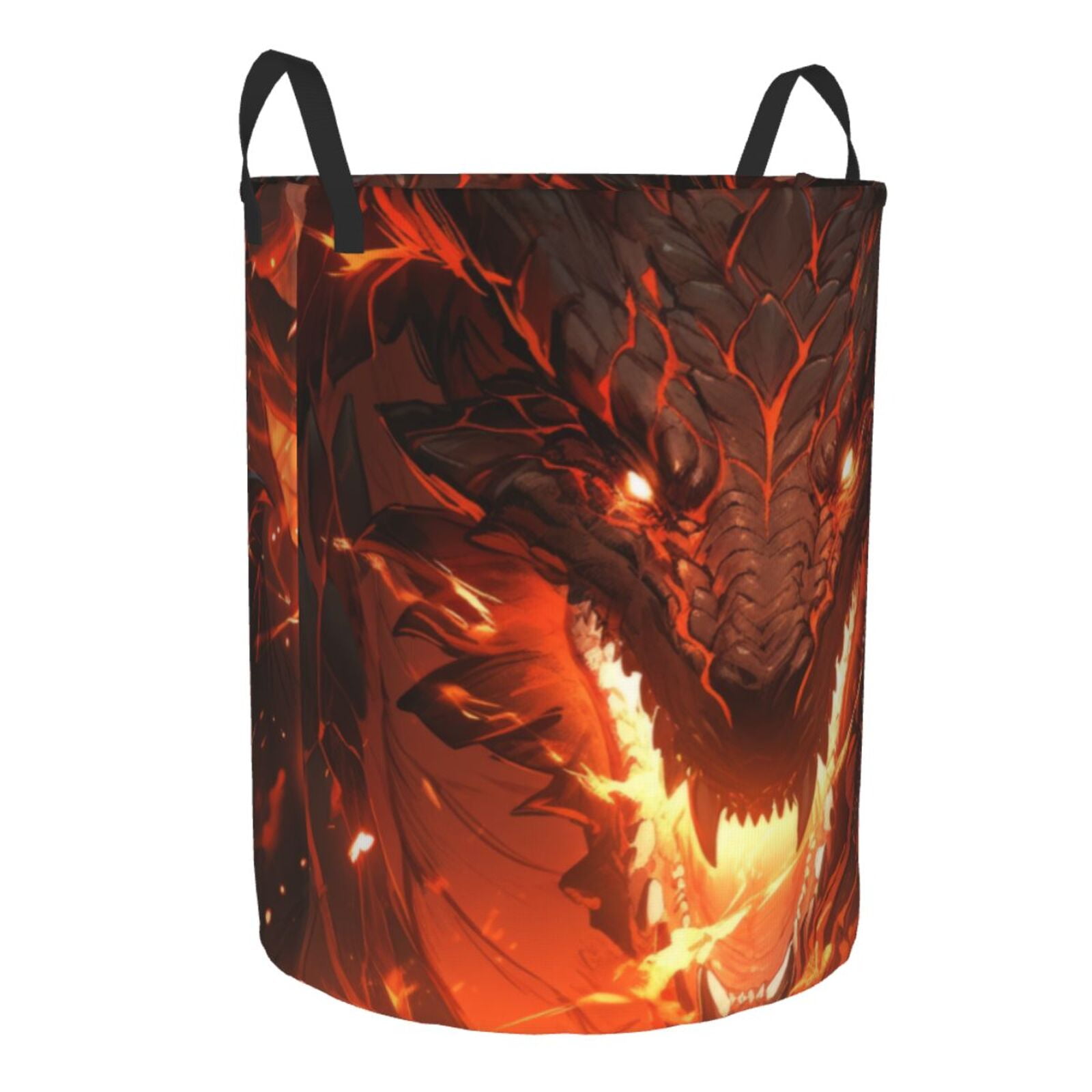 Cauagu Magma Fire Black Dragon for Laundry Basket,Collapsible Organizer