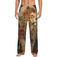 thumbnail image 1 of Cauagu Majestic Cosmic Lion Mens Pajama Pants Sleep & Lounge Pants,PJ Bottoms with Pockets-Medium, 1 of 1