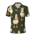 thumbnail image 1 of Cauagu Mallard Ducks Wild Birds Print Men's Polo Shirts, Short-Sleeve Polo Shirts for Men Performance Golf Shirt Athletic Casual Collared T-Shirt-Large, 1 of 8