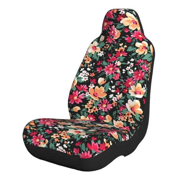 Cauagu Many Kind Of Flowers Print Car Seat Covers,Universal Automotive Seat Covers Car Seat Protectors Easy to Install Car Cover Car Accessories Auto rucks Van & SUV-1
