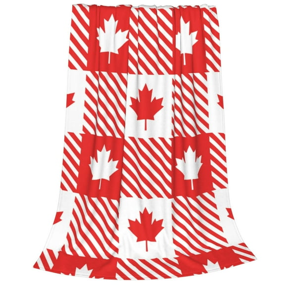 Cauagu Maple Leaves1 Pattern Flannel Bed Blankets,Fleece Blanket Comfortable Air Conditioning Blanket for Sofa Bed Travel Couch & Living Room -40"x30"
