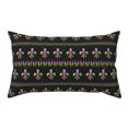 Cauagu Mardi Gras Fleur de Lis Print Pillowcase with Envelope Closure