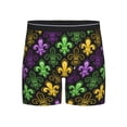 thumbnail image 1 of Cauagu Mardi Gras1 Print Men's Boxer Briefs, Funny & Cute Underwear Elastic Waistband Briefs Ideal Gift for Men,1-Pack, 1 of 7