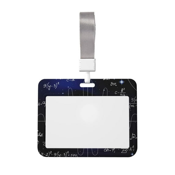 Cauagu Mathematica Science for ID Badge Holder,Badge Holder with Windows Key Card Work Badge Sleeve for Office/ Factory/ID Credit Cards/Proximity Key Cards