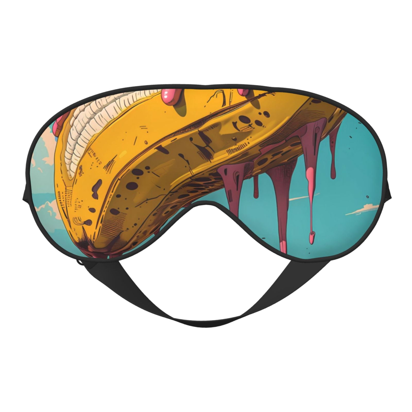 Cauagu Melting Banana Fantasy Print Sleep Eye Mask, Blindfold Eye Sleep