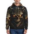 thumbnail image 1 of Cauagu Metal Evil Skull for Men's Pullover Hooded Sweatshirt Athletic Casual Hoodie Aautumn Hoodie Sweatshirt for Men Pullover Casual Hooded Sweatshirt-Large, 1 of 7