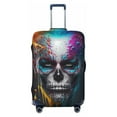 thumbnail image 1 of Cauagu Modern Abstract Colorful Skull Print Travel Luggage Cover,Travel Dust-proof Suitcase Cover Softside Suitcase Protector for 18-32inch,Not Included Suitcase, 1 of 8