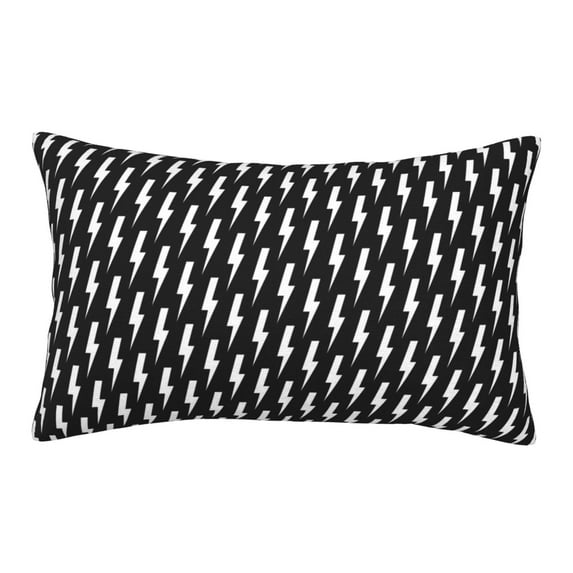 Cauagu Monochrome lightning Print Pillow Covers with Envelope Closure,1PC Pillow Cases Decorative Pillow Case for Bed & Couch, Pillows Not Included-14"x20"
