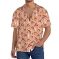 thumbnail image 1 of Cauagu Mushroom Men's Short Sleeve Button Down Hawaiian Shirt for Men Bowling Shirts Casual Summer Beach Shirt,3X-Large, 1 of 6