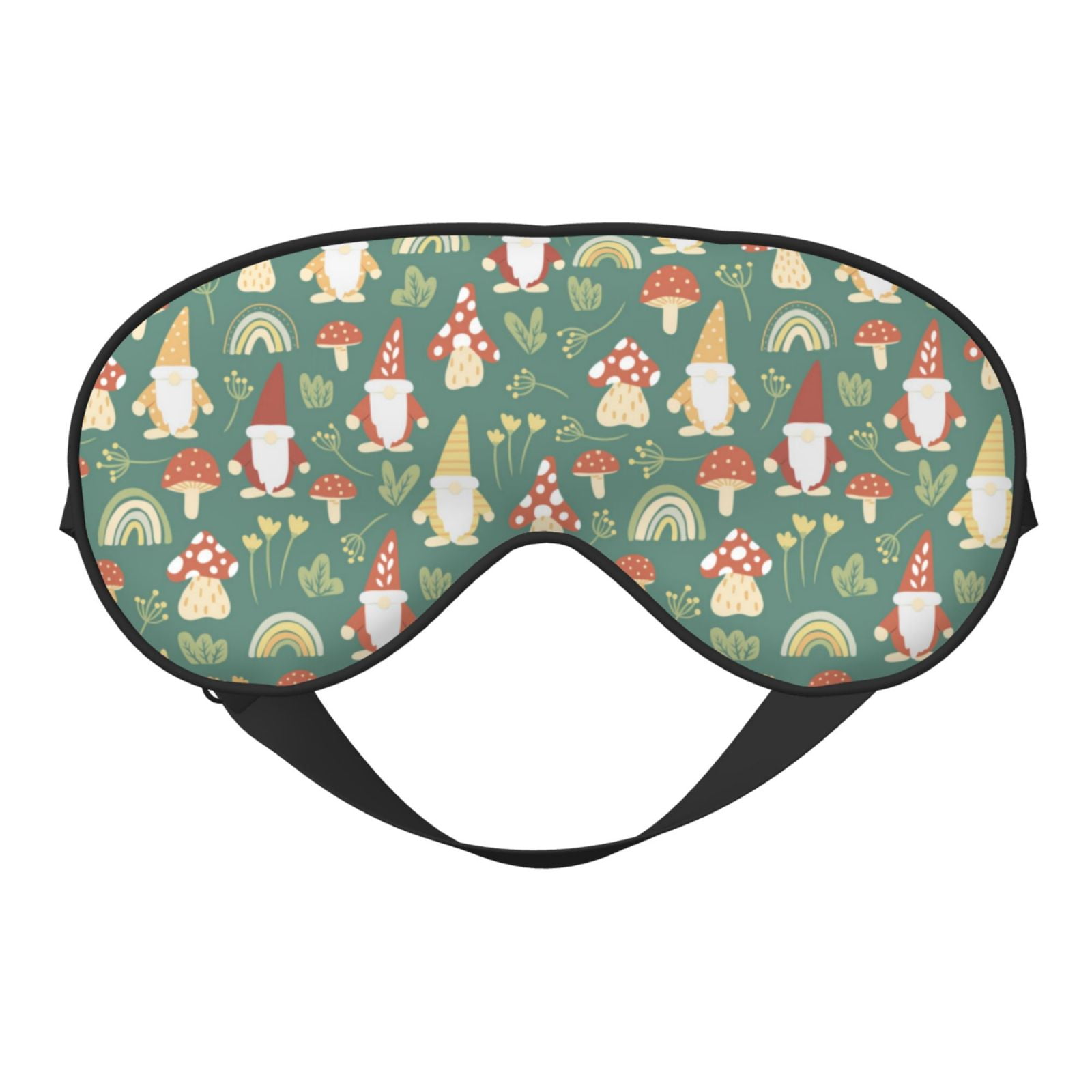 Cauagu Mushrooms And Rainbows Print Sleep Eye Mask, Blindfold Eye Sleep