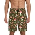 thumbnail image 1 of Cauagu Mushrooms and Autumn Print Pajama Bottoms for Men Sleep Pajama Shorts Elastic Waistband Sleep Pajama Short Men's PJ Shorts -Medium, 1 of 6