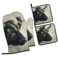 thumbnail image 1 of Cauagu Mystical Bull in Fog Print Oven Mitts and Pot Holders 4 pcs Set,Extra Thicken Long Kitchen Oven Glove Potholders BBQ Gloves-Oven Mitts and Pot Holders(11 Inch), 1 of 6