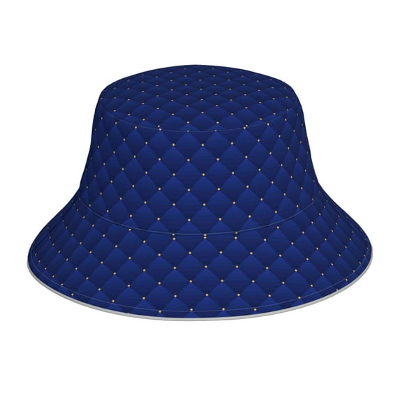 Cauagu Navy Blue for Unisex Bucket Hat,Outdoor Summer Beach Fishing Sun Hat Hot Summer Reflective Bucket Hat Fun Outdoor Vacation Hat for Men and Women