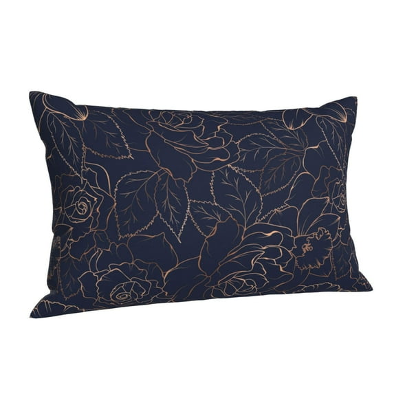 Cauagu Navy Dark Blue Print Pillow Covers with Envelope Closure,1PC Pillow Cases Decorative Pillow Case for Bed & Couch, Pillows Not Included-20"x30"