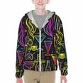 thumbnail image 1 of Cauagu Neon Bar Drinks Print Sun Protection Jacket for Teen,Full-Zipper Long Sleeve Sun Shirts with Pockets UV Hoodie Shirts Outdoor Athletic Jacket-X-Large, 1 of 7