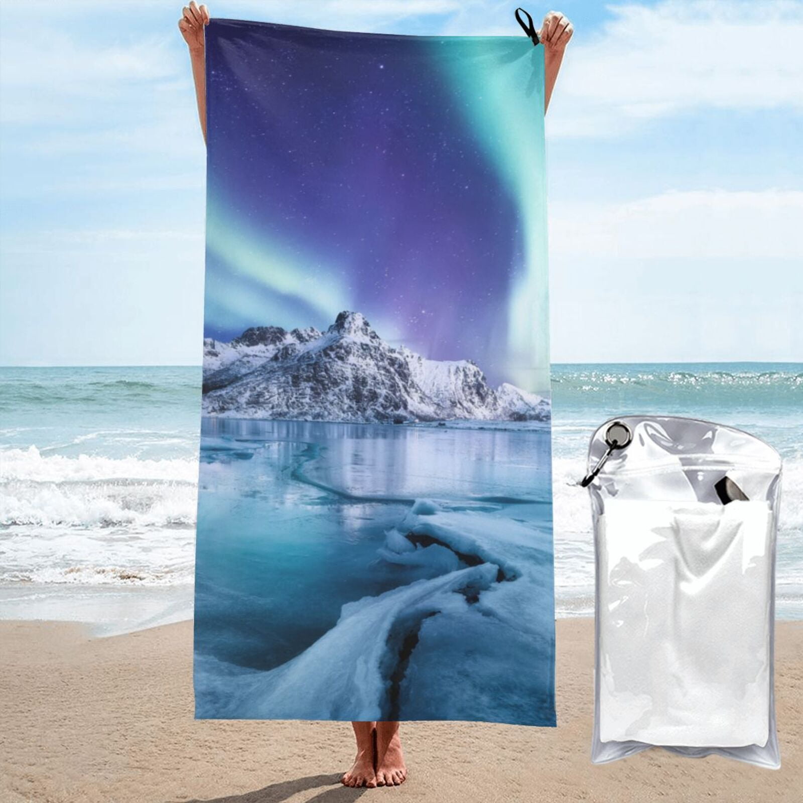 Cauagu Night At Lake Aurora 1 Print Extra Large Bath Towels 1 Pack
