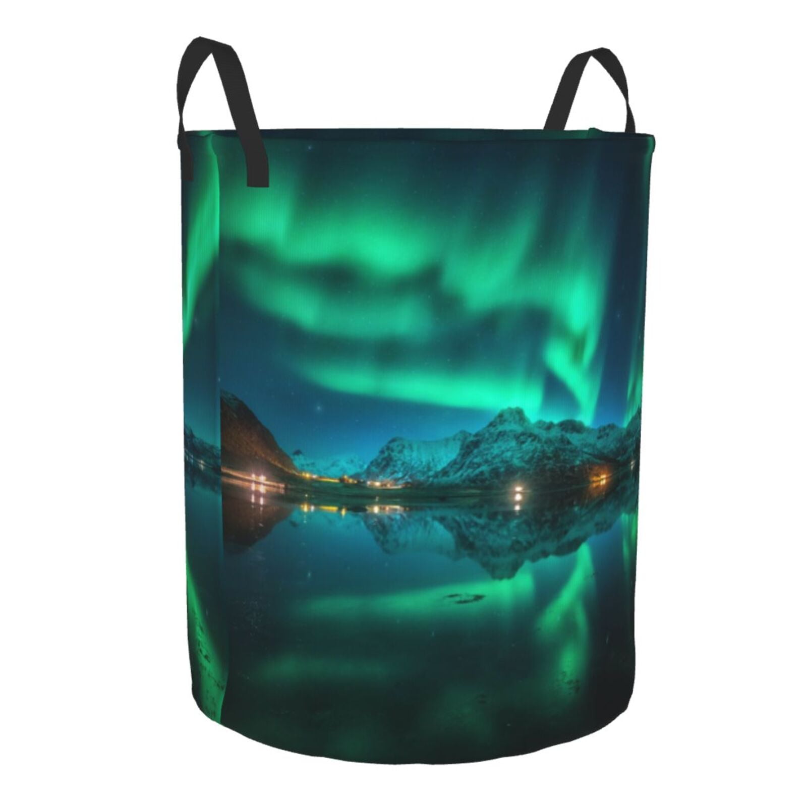 Cauagu Northern Lights for Laundry Basket,Collapsible Organizer Basket