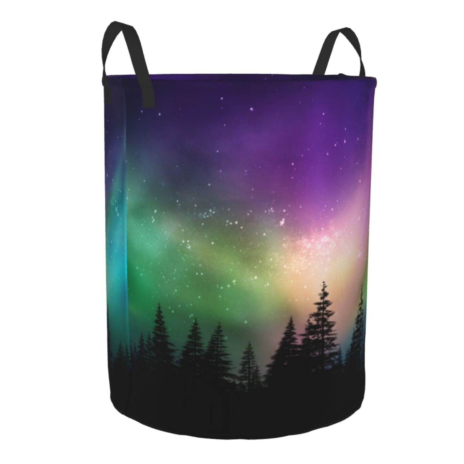 Cauagu Northern Lights for Laundry Basket,Collapsible Organizer Basket