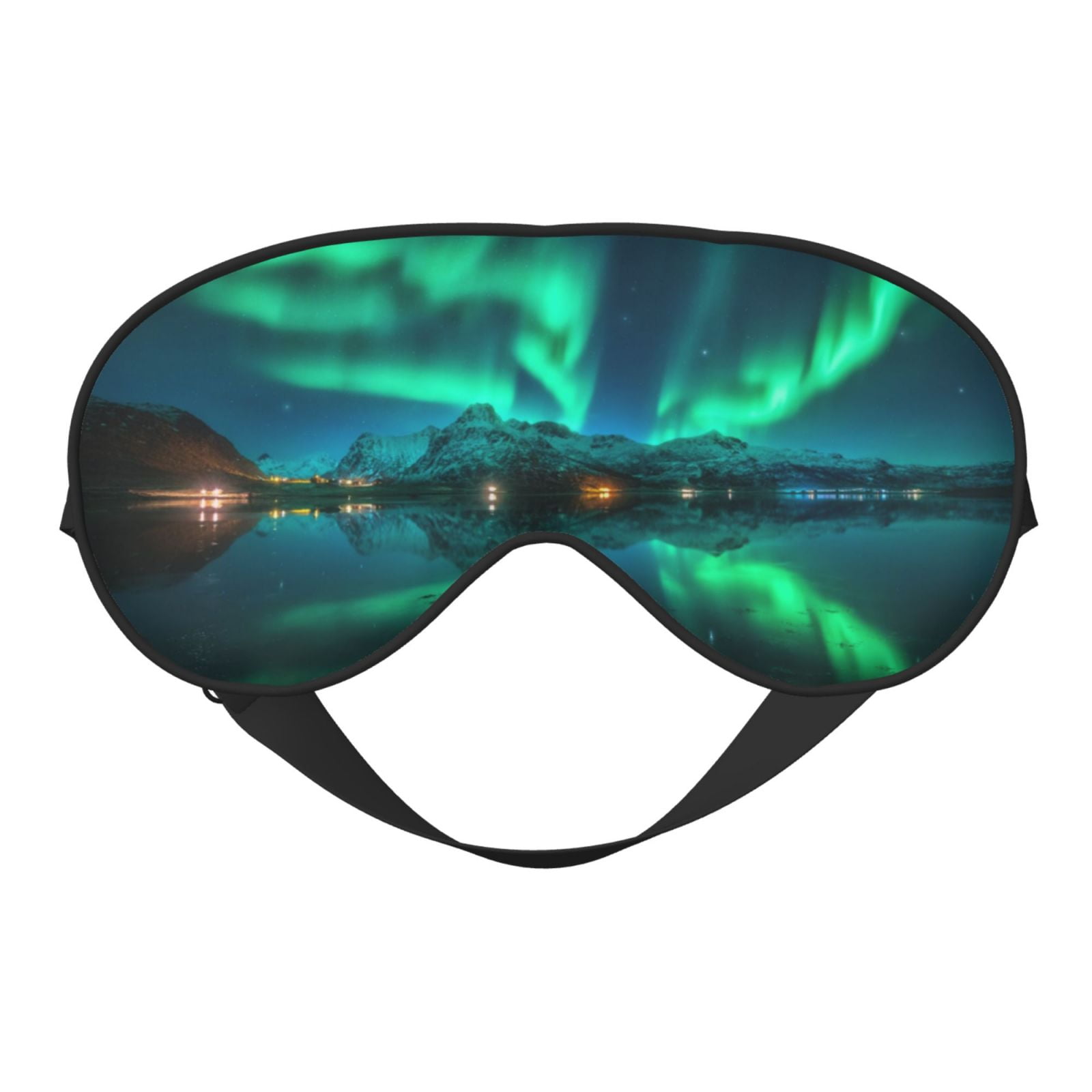 Cauagu Northern Lights Print Sleep Eye Mask, Blindfold Eye Sleep Shade