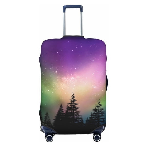 Cauagu Northern Lights Print Travel Luggage Cover,Travel Dust-proof Suitcase Cover Softside Suitcase Protector for 18-32inch,Not Included Suitcase