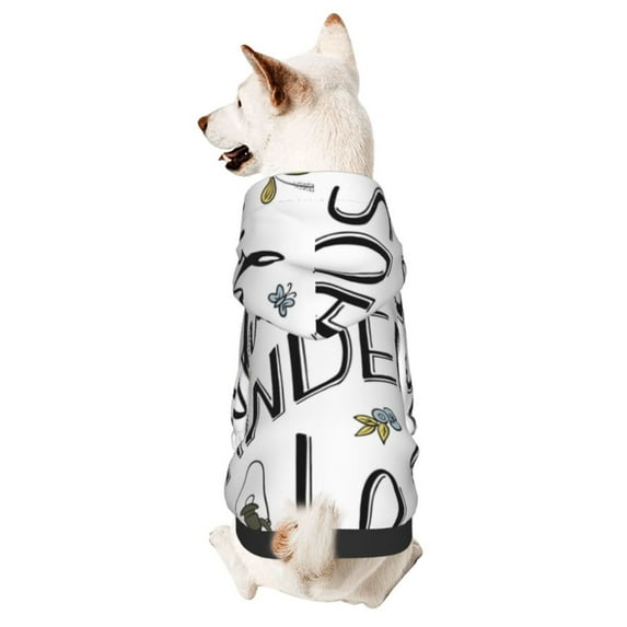 Cauagu Not All Those Who Wander Are Lost 3 Pattern Winter Pet Hoodie Sweatshirts- Dog Hoodie Sweater with Leash Hole - Cute Dog Hoodie - Pet Clothes Puppy Cat Custume -X-Large