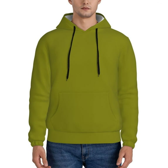 Cauagu Olive for Men's Pullover Hooded Sweatshirt Athletic Casual Hoodie Aautumn Hoodie Sweatshirt for Men Pullover Casual Hooded Sweatshirt-Medium