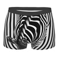 thumbnail image 1 of Cauagu Optical Zebra Illusion Print Boxer Briefs for Men,Comfortable Breathable Men's Underwear Moisture Wicking Underpants -XX-Large, 1 of 8