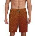 thumbnail image 1 of Cauagu Orange Glitter Print Pajama Bottoms for Men Sleep Pajama Shorts Elastic Waistband Sleep Pajama Short Men's PJ Shorts -3X-Large, 1 of 6