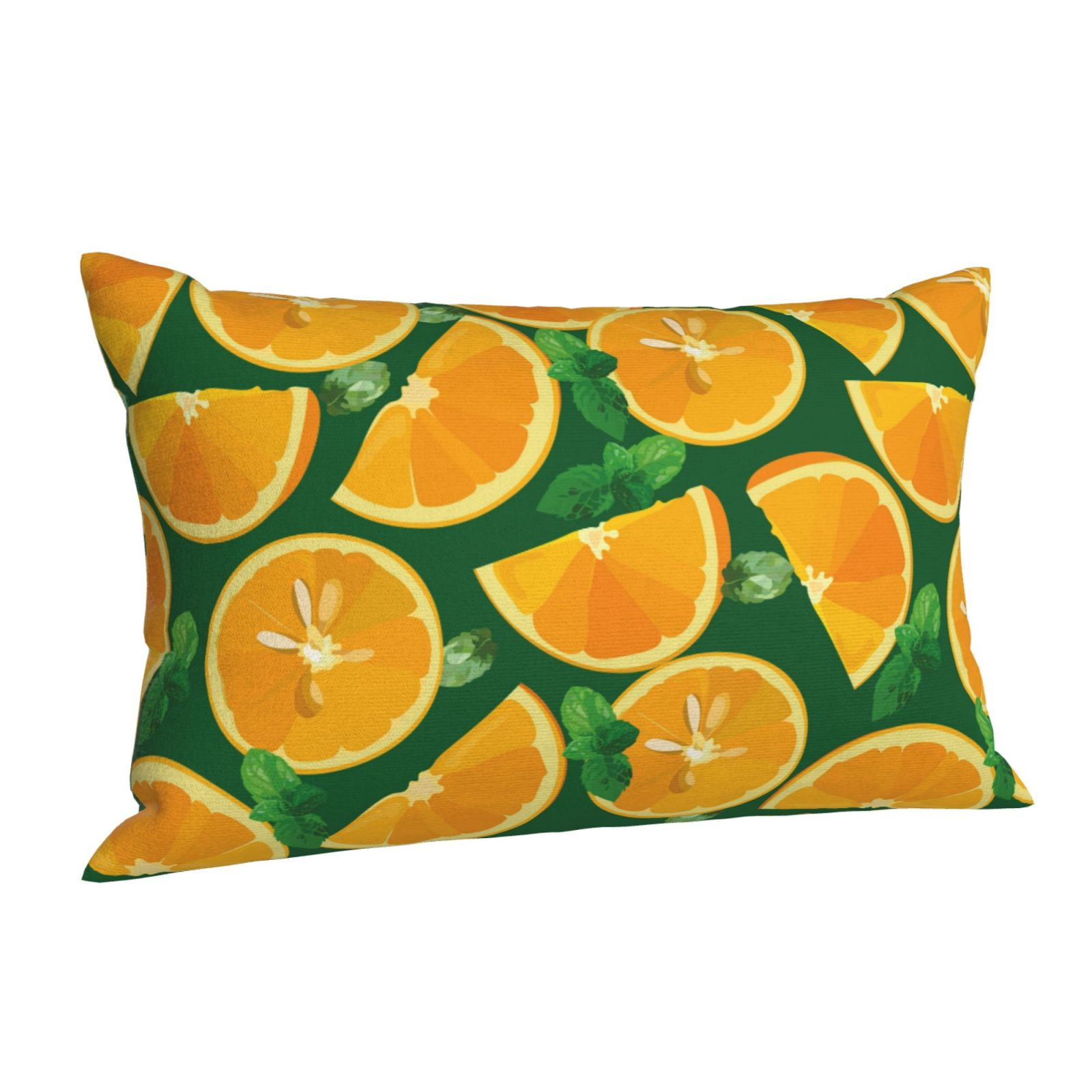 Cauagu Orange Print Pillow Covers with Envelope Closure,1PC Pillow